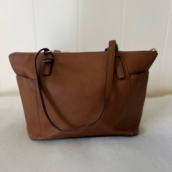 Michael Kors Large Tan Brown Jet Set Tote Bag Purse Handbag - Picture 8 of 13